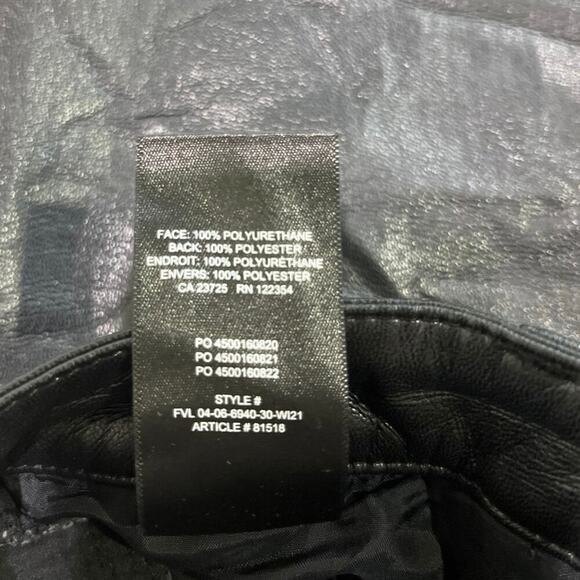 Aritzia Wilfred Melina Vegan Leather Black Straight Leg Pants Sz 4 - Picture 8 of 9